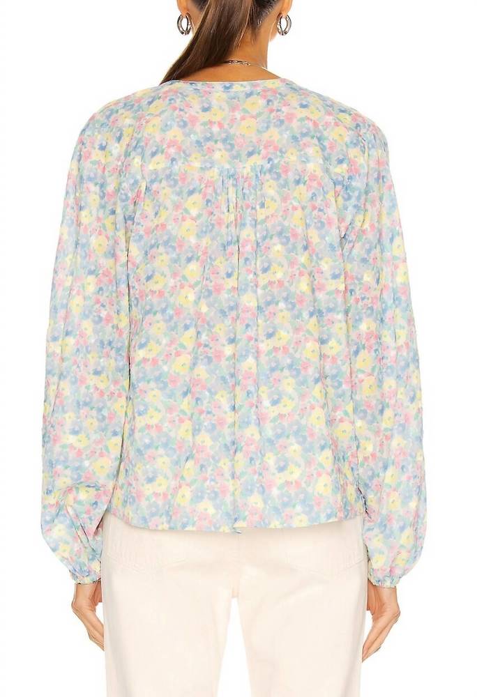 NEW LOVESHACKFANCY renate blouse in rainbow blast - Picture 3 of 3